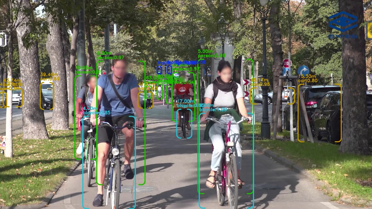 Die KI-basierte Technologie von EYYES: Detektion von Radfahrern