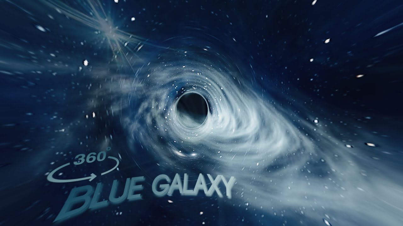 Staggering 360&deg; VR Space Flight Inside a Spiral Blue Galaxy (4K)