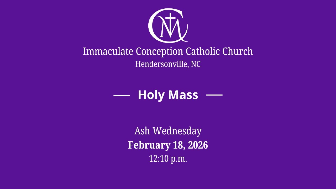 February 18, 2026 Holy Mass (Ash Wednesday)