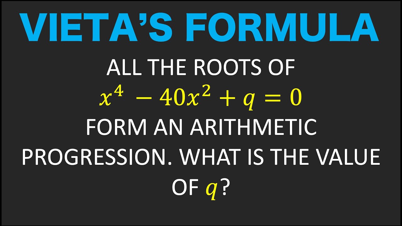 Application of Vieta's Formula | LEARN MATH DAILY