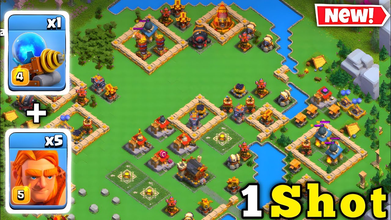 1 Shot Max Barbarian camp level 5 in Clan Capital