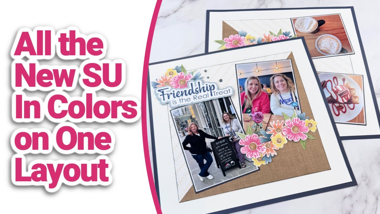 All 5 New Stampin’ Up! In Colors | One Bright and Beautiful Scrapbook Layout!