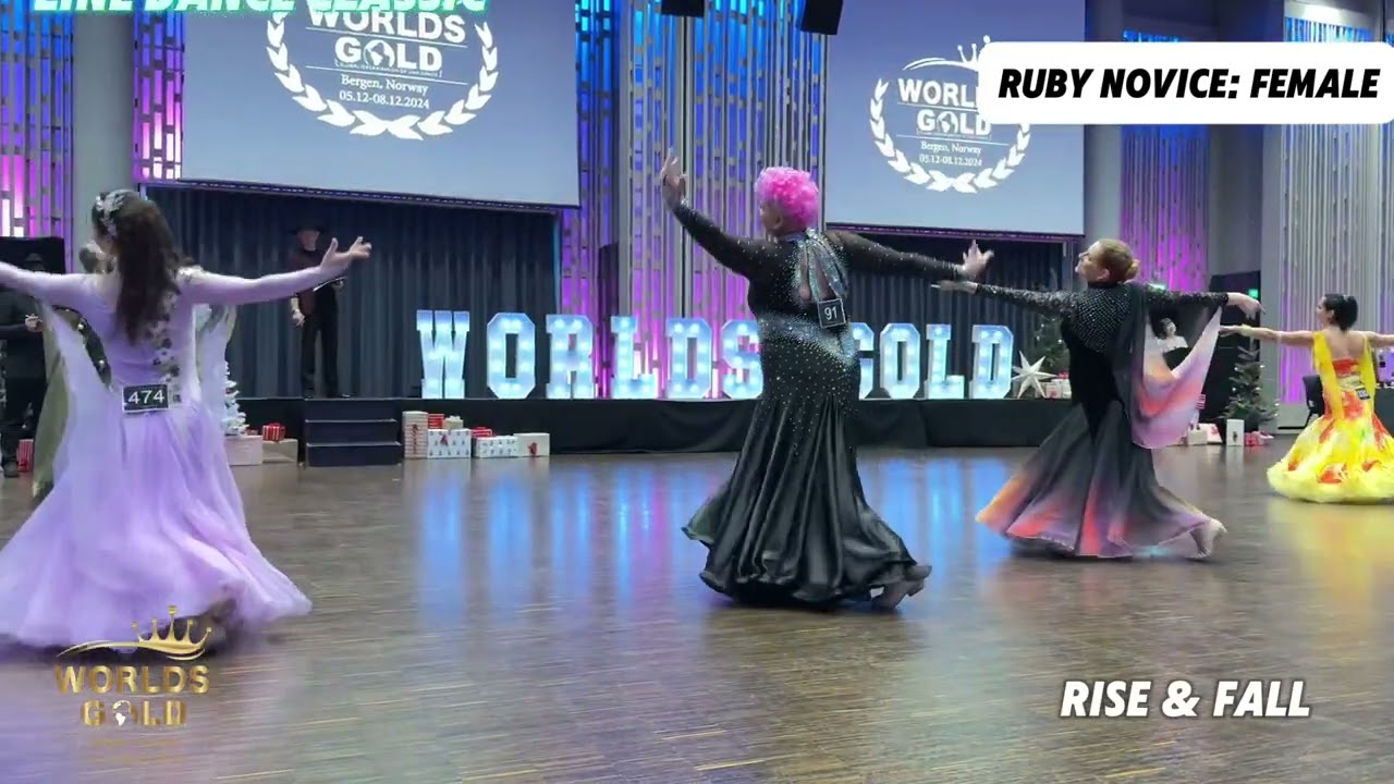 WORLDS GOLD 2024 | Line Dance Classic | Ruby Novice: Female | Rise & Fall #윤정혜 #gold_linedance # 김진원