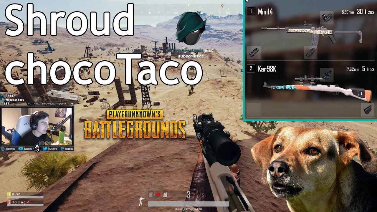 Shroud & ChocoTaco duo (5) | Mini14 + Kar98k | PUBG | 14 May