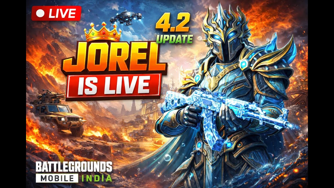 BGMI  4.2 UPDATE | LETS PLAY🌟 | BGMI Live @ JOREL IS LIVE 🔥#bgmi #bgmilive #bgmiindia #conqueror