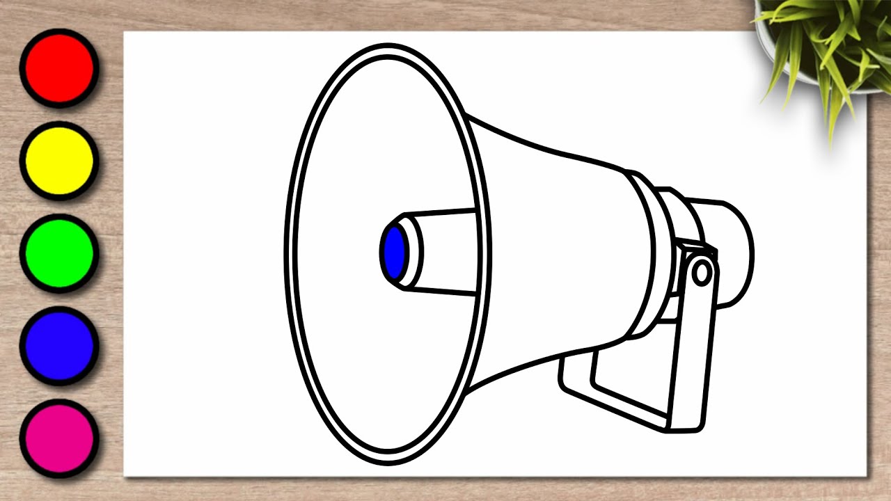 How to Draw TOA - Cone Speaker Drawing and Coloring - Learn to Draw Toa