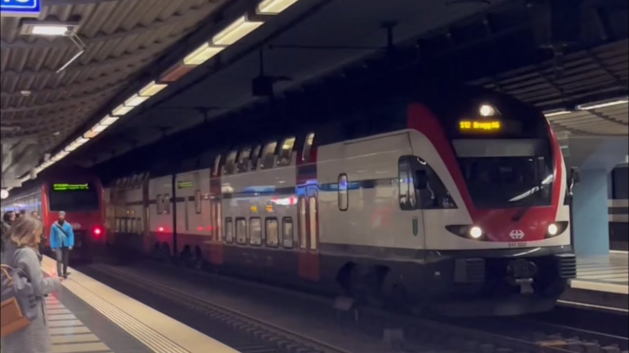 COMMUTER TRAINS GALORE at Europe’s Busiest Railway Station! Lots of Trains at Zurich HB Underground