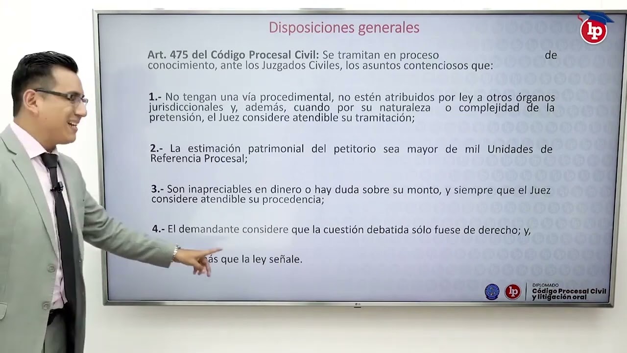 &iquest;Cu&aacute;les son las disposiciones generales del proceso de conocimiento?