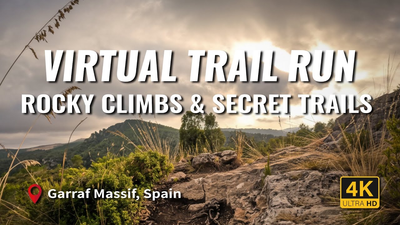 Virtual Run 4K - Rocky Climbs & Secret Trails with Flow - Virtual Running Video for Treadmill