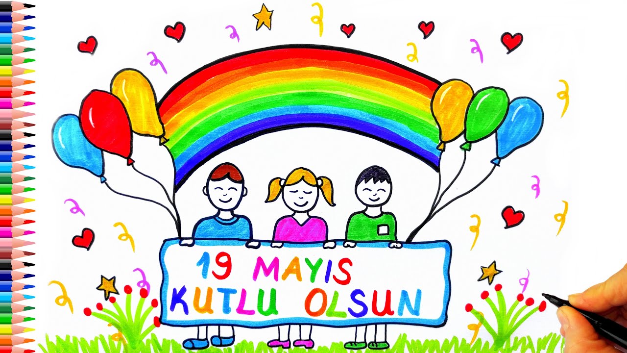 Kolay 19 Mayıs Resmi Çizimi - 19 Mayıs Resmi Nasıl Çizilir? - 19 Mayıs Çizimleri