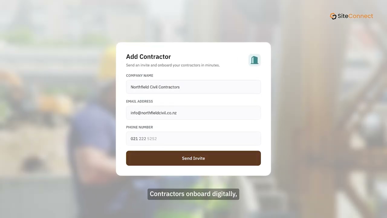 Contractor Safety Management Software | SiteConnect