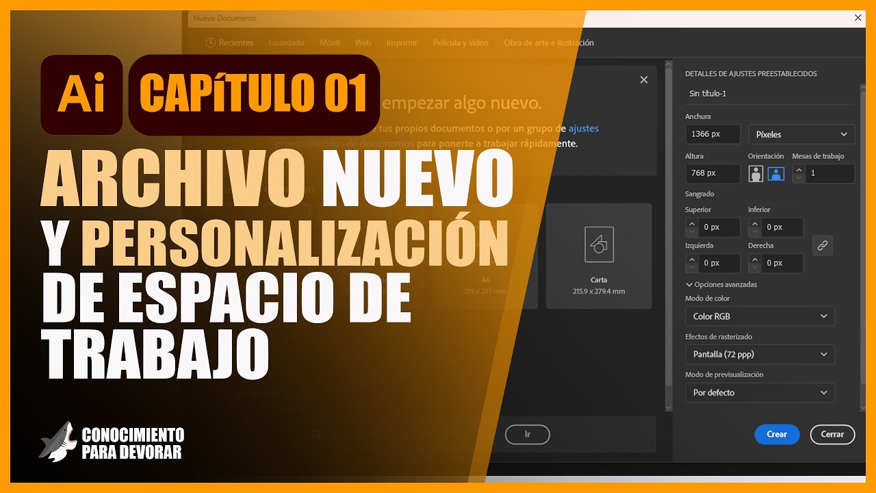 ✒️ILLUSTRATOR 01 | ARCHIVO NUEVO Y PERSONALIZACIÓN DE ESPACIO DE TRABAJO