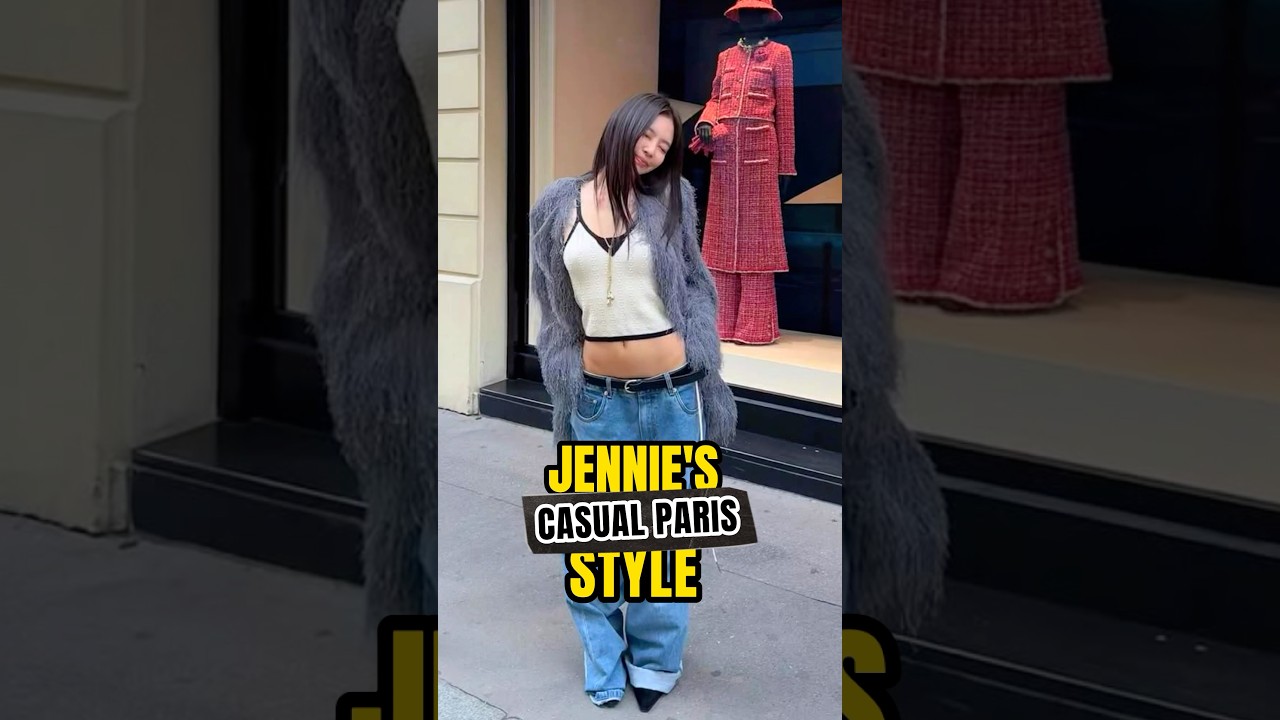 Jennie&rsquo;s Casual Paris Style🇫🇷 #jennie #shorts #kpop