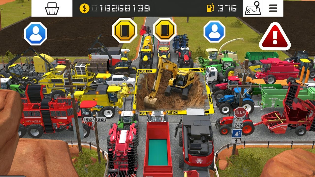 Пробка на шоссе в FS 18 с многопользовательским режимом! Неограниченные деньги в Farming Simulato...
