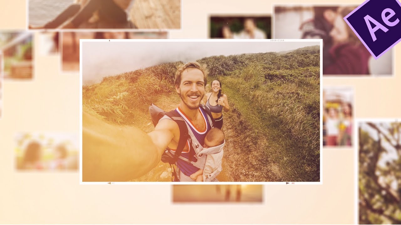 AE「アフターエフェクト」 4K 3D Memorable photo Slideshow in After Effects | 3Dフォトスライドショー