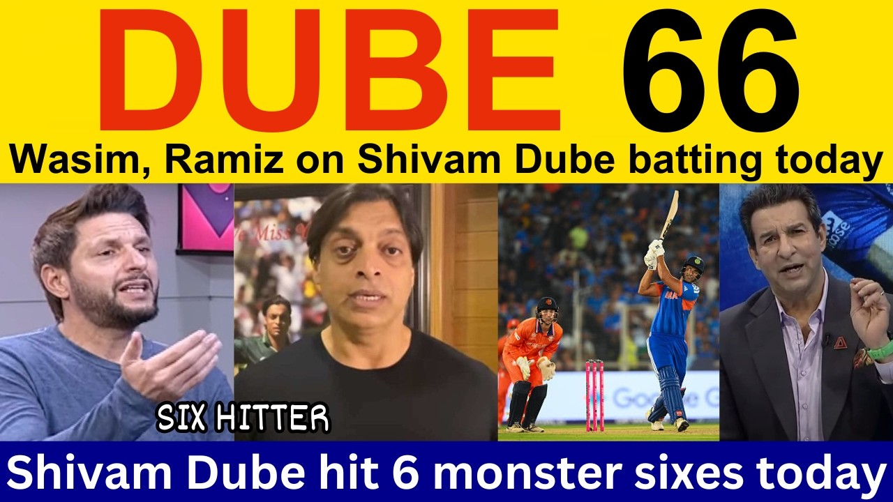 Shoaib Akhtar Shocked on Shivam Dube batting today vs NED T20 WC | Ramiz Speaks, PAK Media reaction