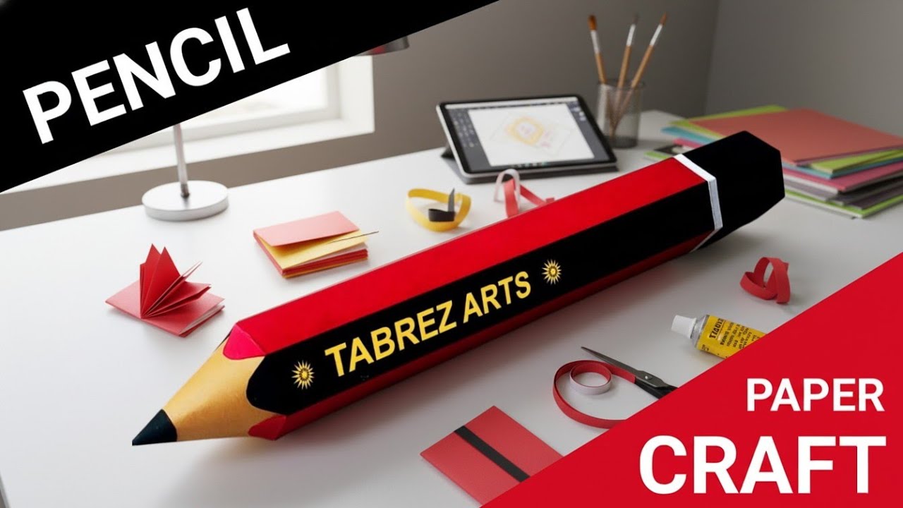 DIY - 3D Pencil Making using Paper | Paper Craft [Tabrez Arts]