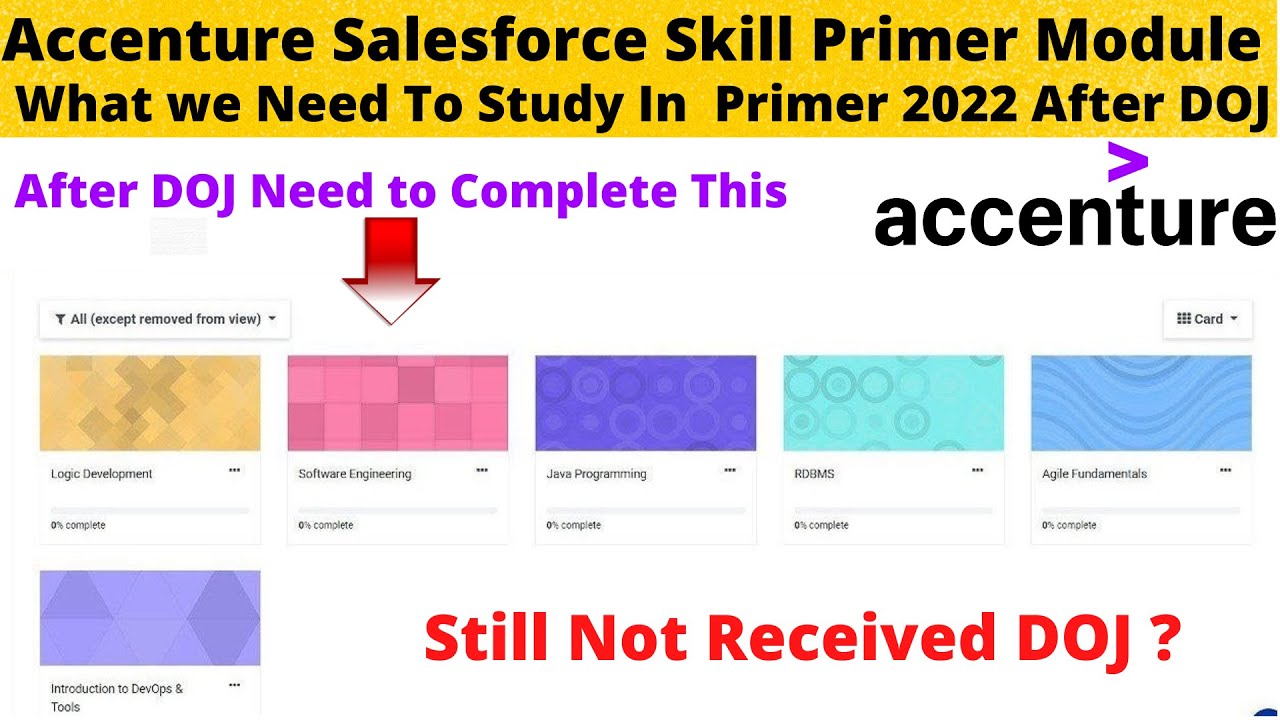 Accenture Salesforce Skill Primer Module Training 2022 | Accenture primer module assessment answers
