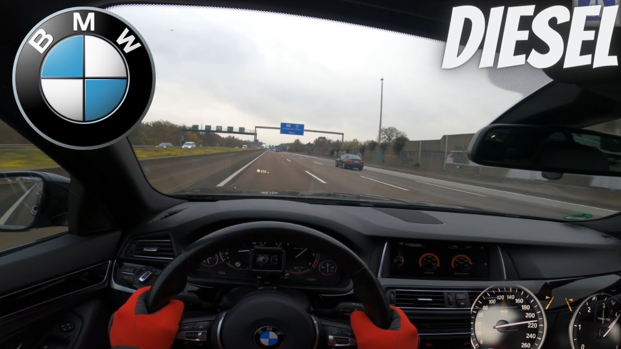 BMW 520D 190 HP F10 LCI TOP SPEED DRIVE ON GERMAN AUTOBAHN