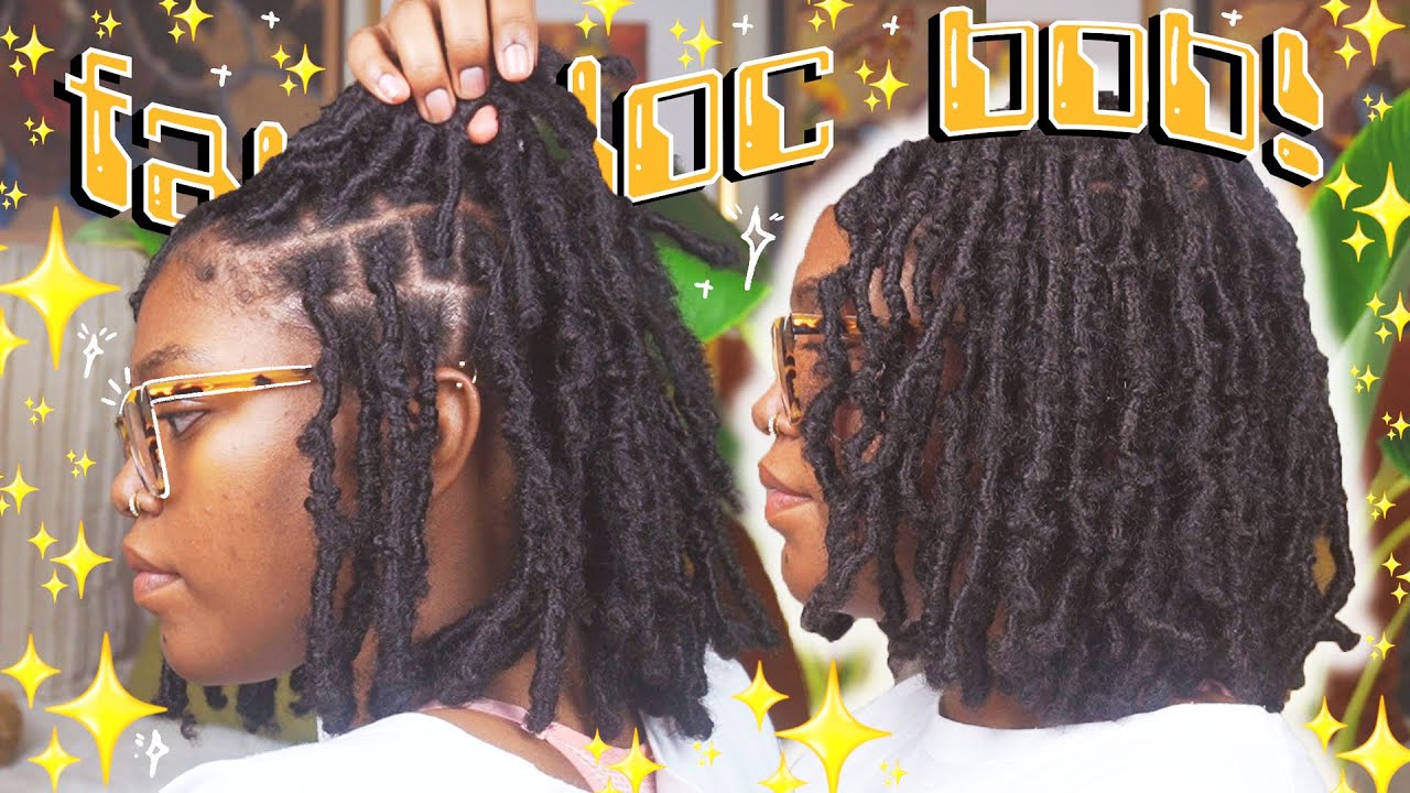let's do faux locs! ✨ natural looking distressed faux loc bob