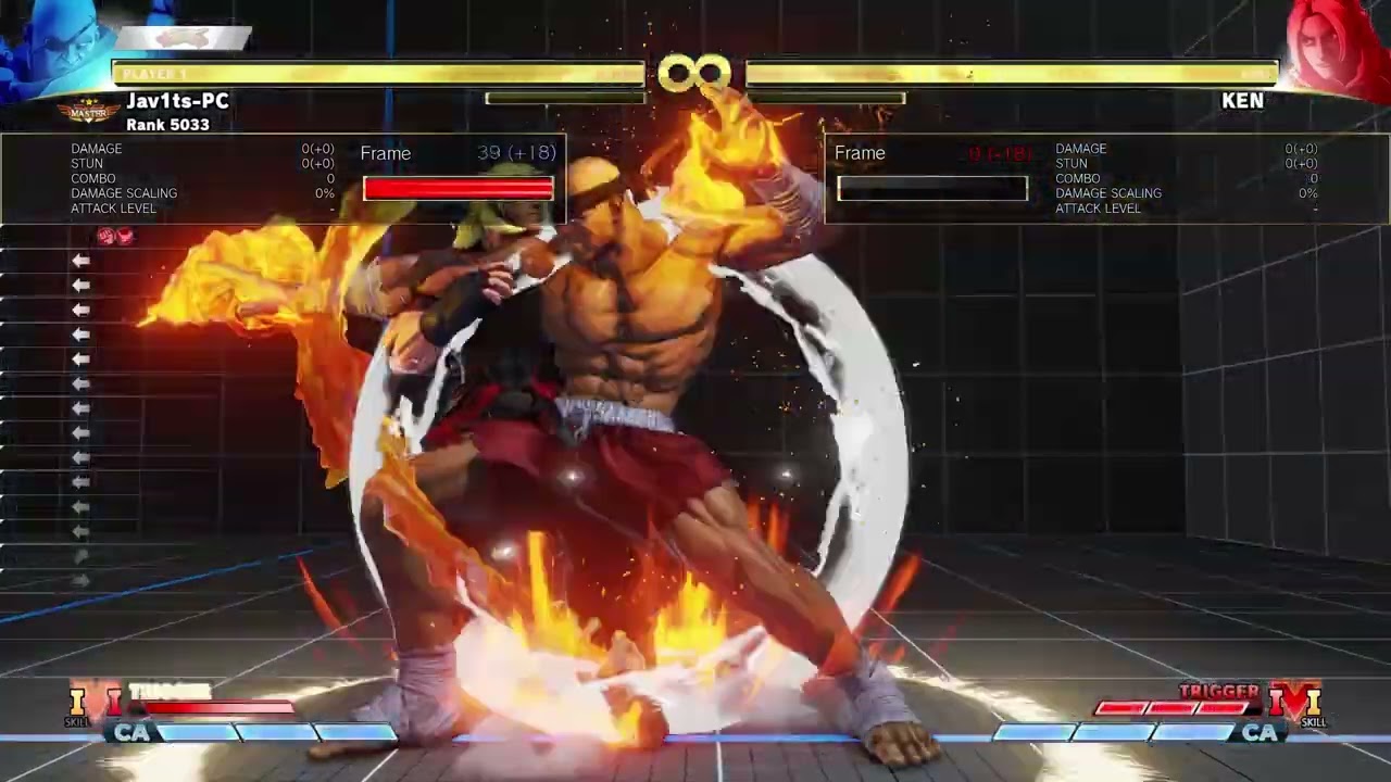 Sagat Tiger Shot Juggles into kara HK Knee