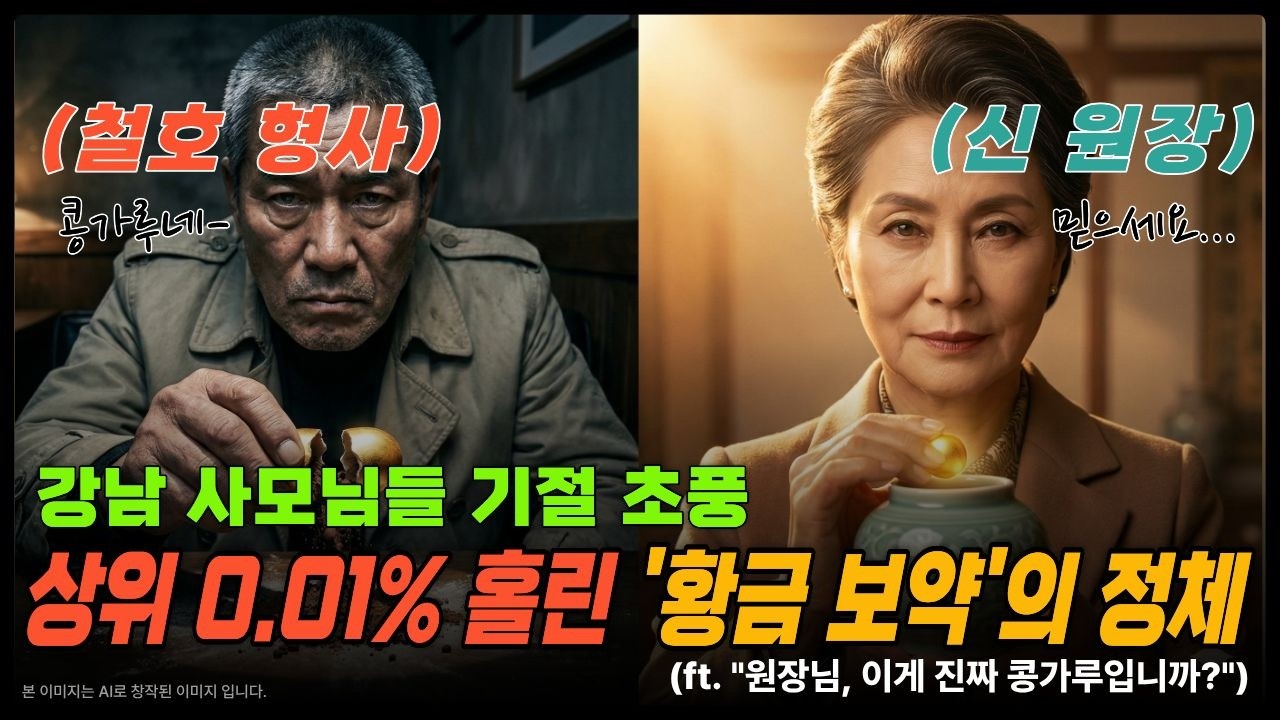 상위 0.01%가 열광한 '황금 보약'의 정체... 대한민국을 뒤흔든 콩가루 스캔들