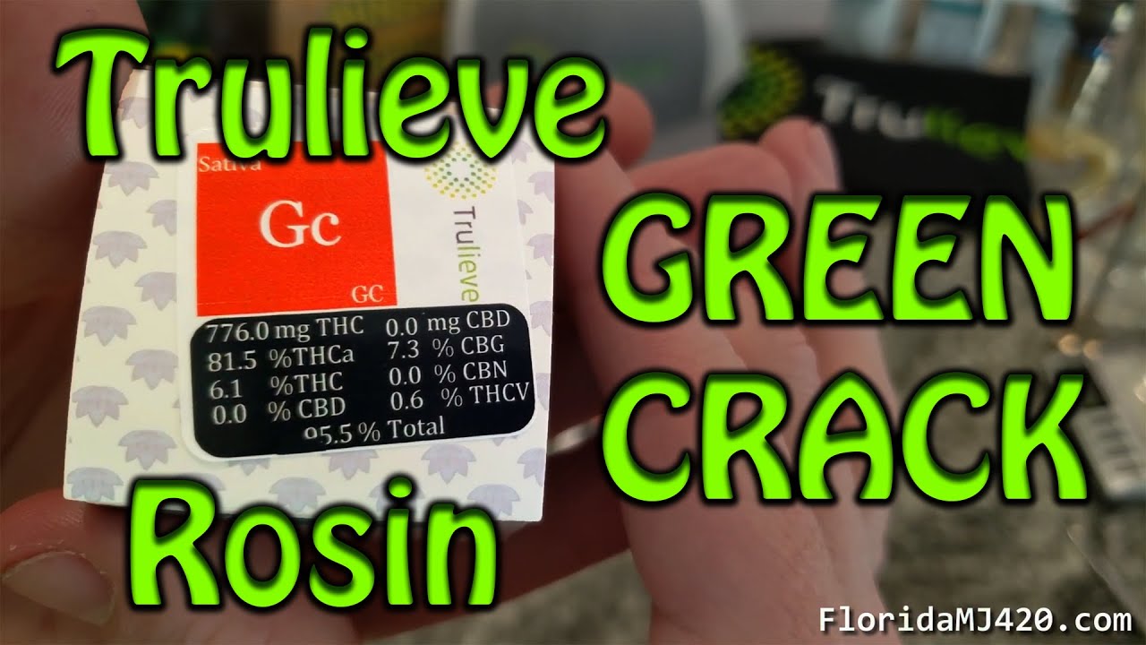 Green Crack 87.6% THC Blue River Rosin from Trulieve - Florida Medical Marijuana Concentrate Review