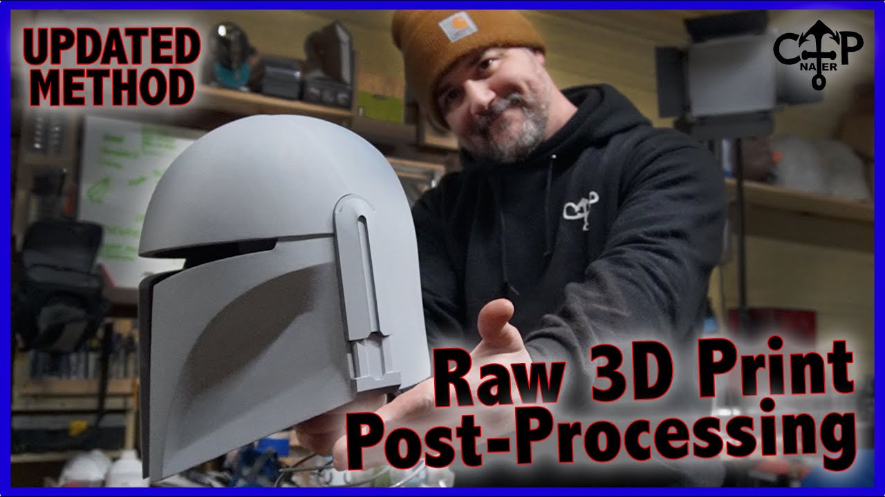 How I Get a 3D Print ready for paint!  Post-Processing On A Star Wars Mandalorian Helmet.