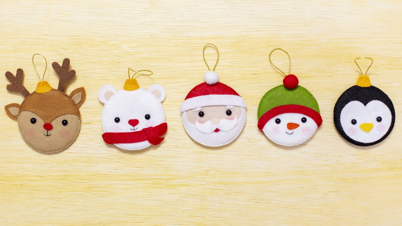 Bolinhas de Natal em Feltro - Passo a Passo