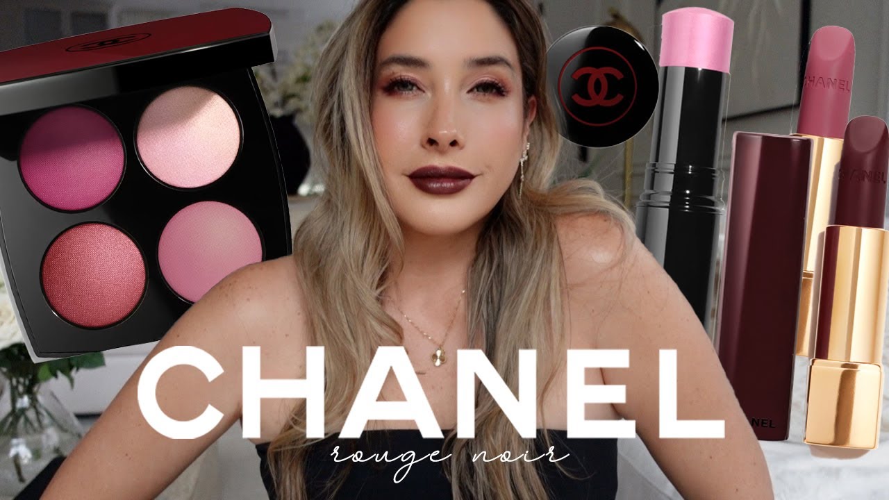 CHANEL ROUGE NOIR COLLECTION : NEW CHANEL MAKEUP REVIEW || Hey It's Jackeline