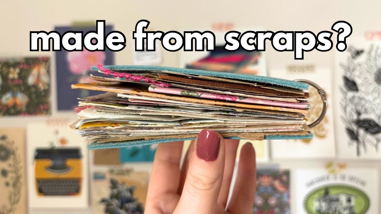Mini junk journal flip through & making upcycled pages ♻️
