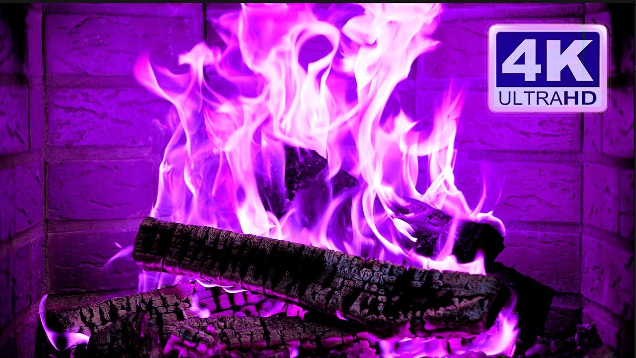 🔥 PURPLE FIREPLACE 4K Ultra HD
