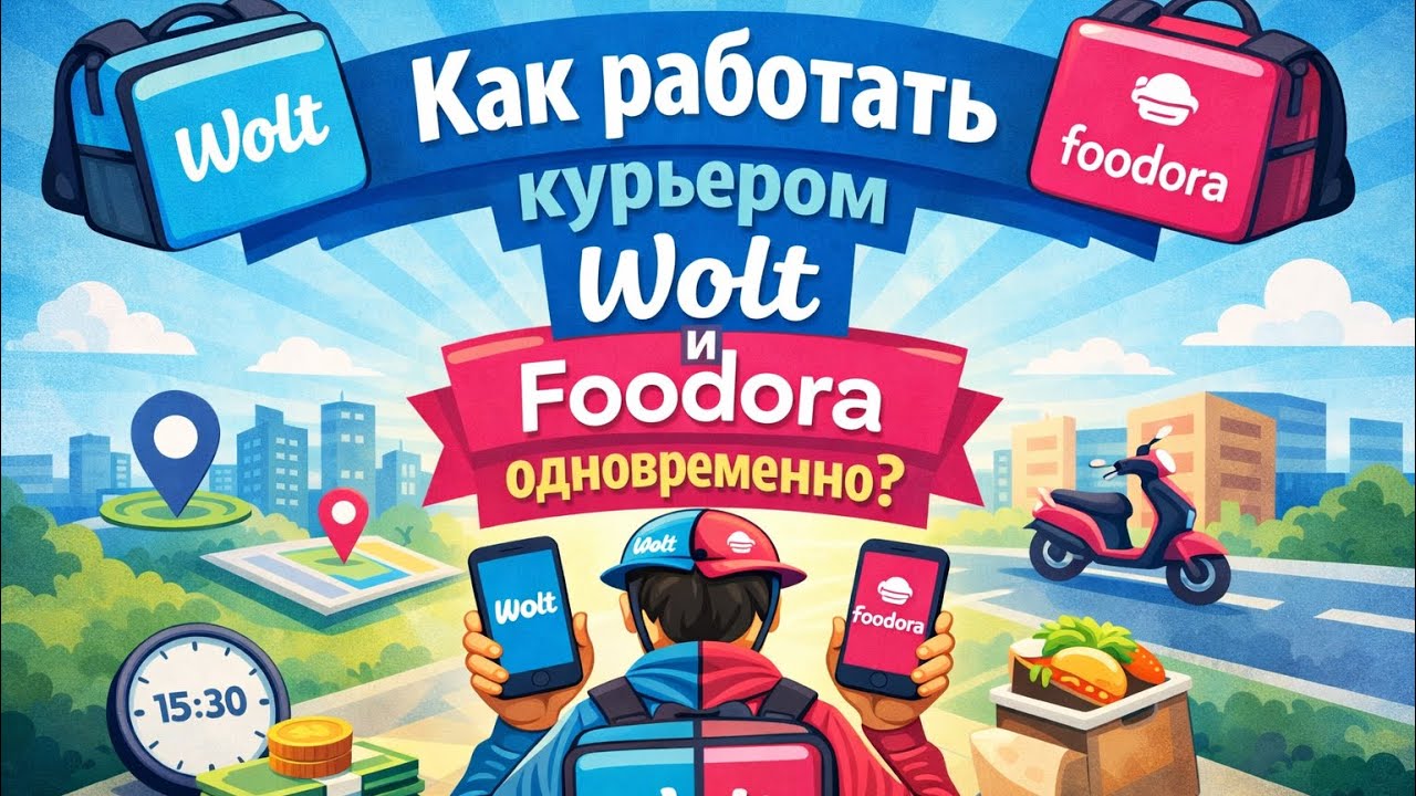 Как больше зарабатывать на доставке? Как работать курьером Wolt и Foodora одновременно?