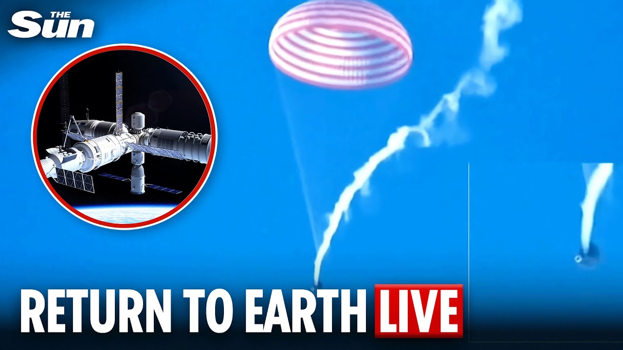 LIVE: Stranded Chinese astronauts return to Earth after &lsquo;unknown object&rsquo; strikes their capsule