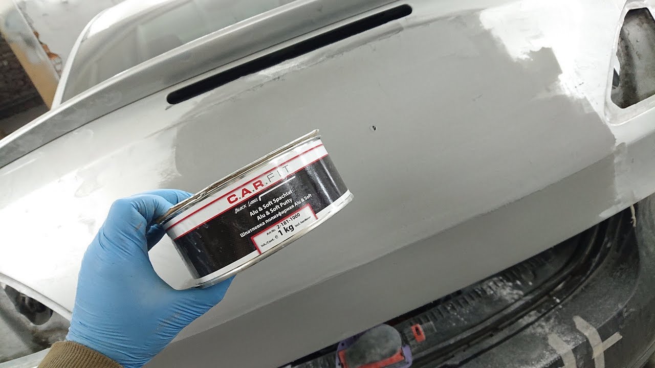 Шпатлевка CarFIt Alu & Soft, как сделать внешнее ребро.