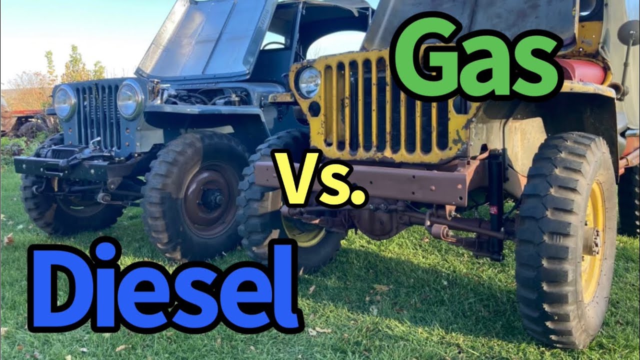 Газовый против дизельного Willys Jeep CJ2A