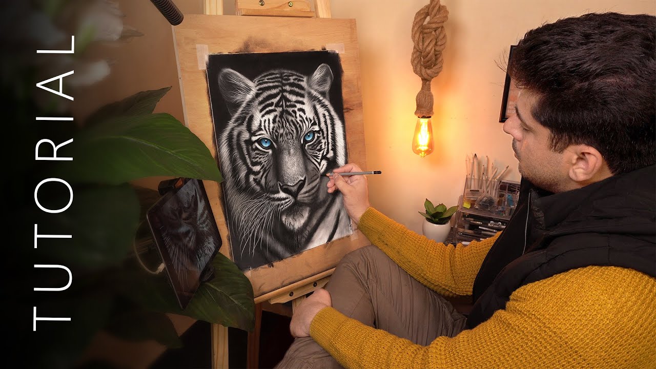 How to Draw Realistic Tiger!