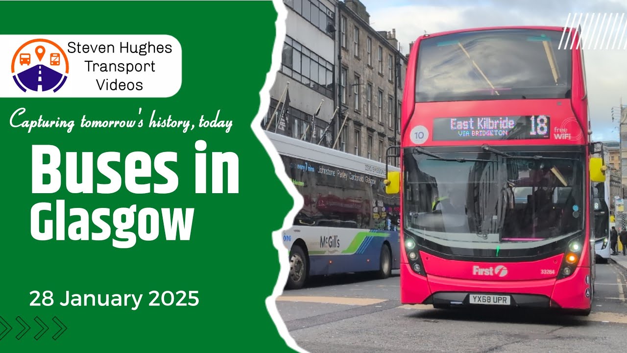 Buses in Glasgow 28 January 2025