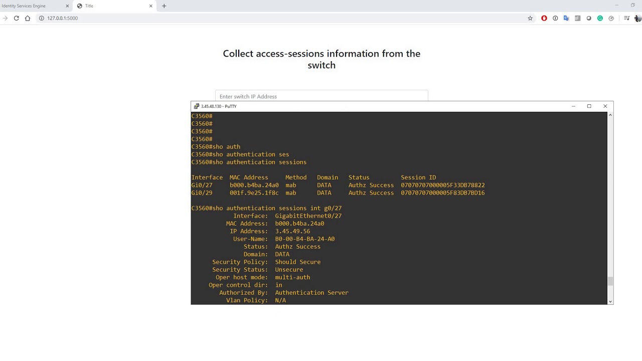 WebApp: Cisco ISE-Python-Flask