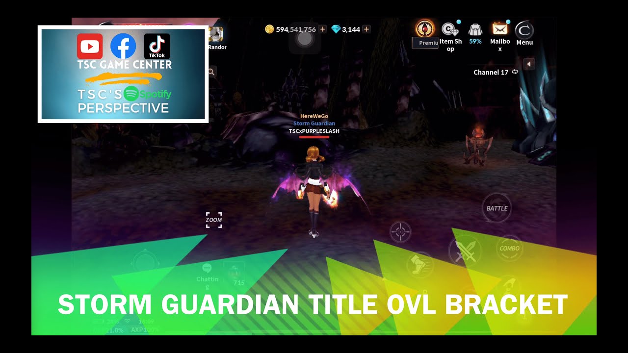 Storm guardianFG, all battle modes and lightning aura Cabal Mobile