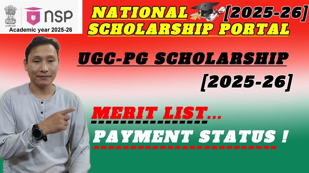 NSP PG Scholarship|Merit List|Payment Status| 2024-25 Update,,