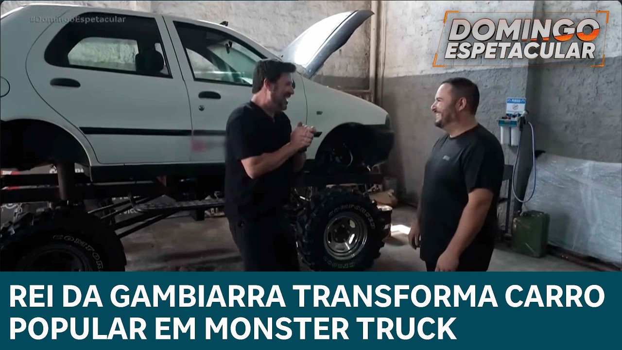 Conheça o ‘Rei da gambiarra’ que transforma carro popular em Monster Truck caseiro
