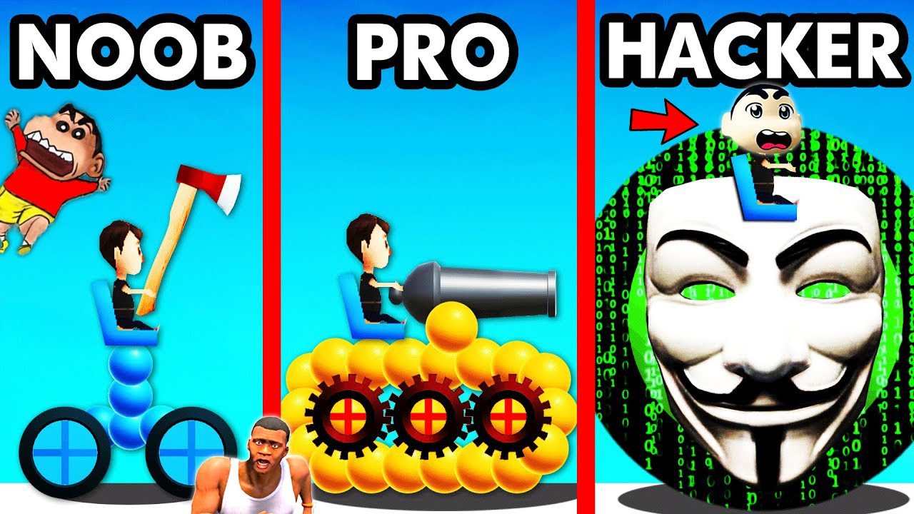 SHINCHAN Making Monster CARS | NOOB vs PRO vs HACKER In Draw Joust | CHOP AMAAN-T | Funny Game Hindi