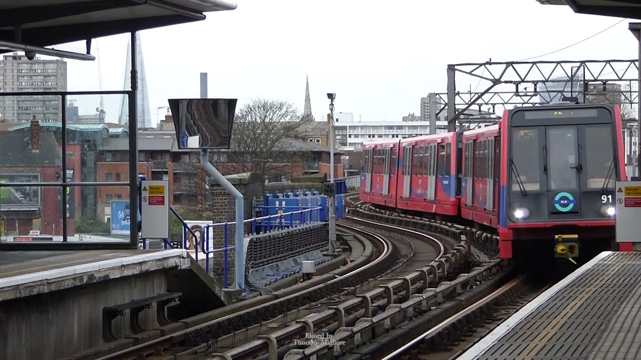 The Dockland Light Railway in London, UK 2015
