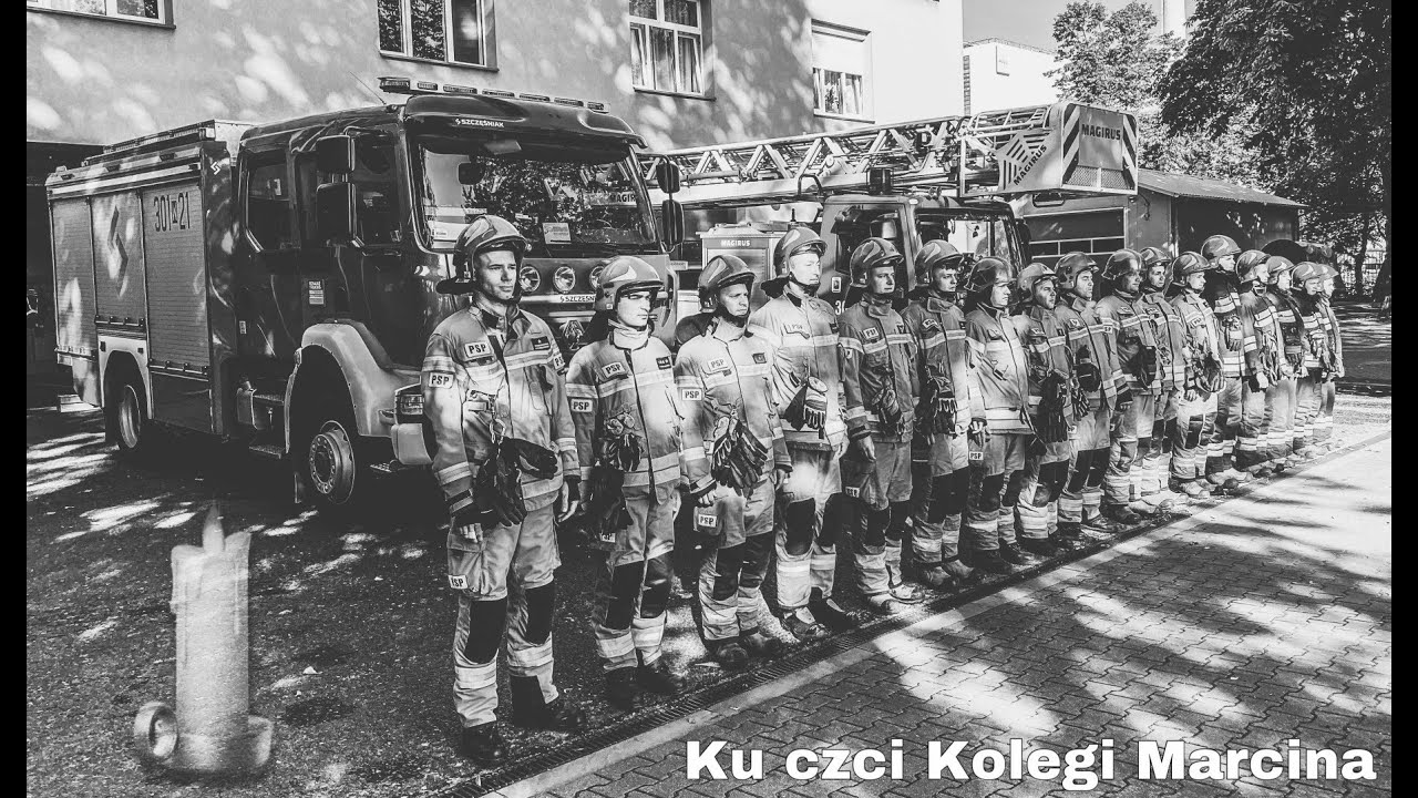 Minuta ciszy dla zmarłego Strażaka (JRG 1 Warszawa)