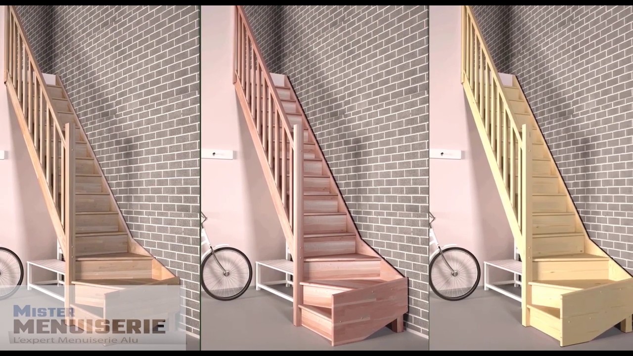 Pose de l'escalier MALMO quart tournant - MisterMenuiserie