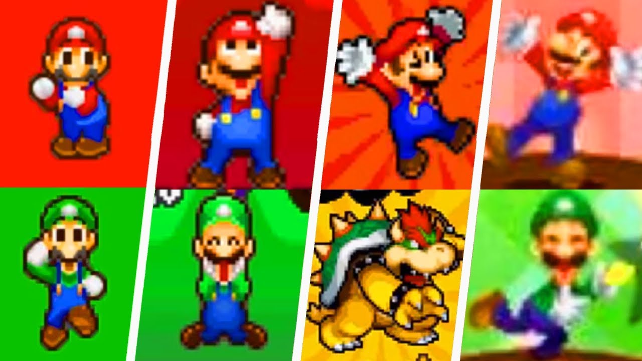 Evolution of Mario & Luigi Victory and Level Up Animations (2003 - 2018)