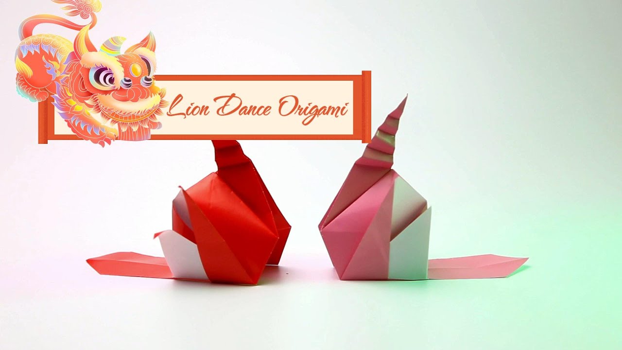 How to Make Origami Lion Dance - Step by Step