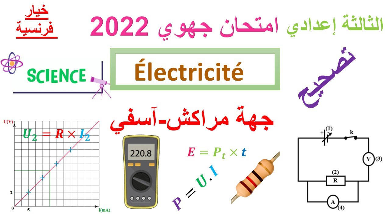 examen régional 2022 PC marrakech-safi -électricité