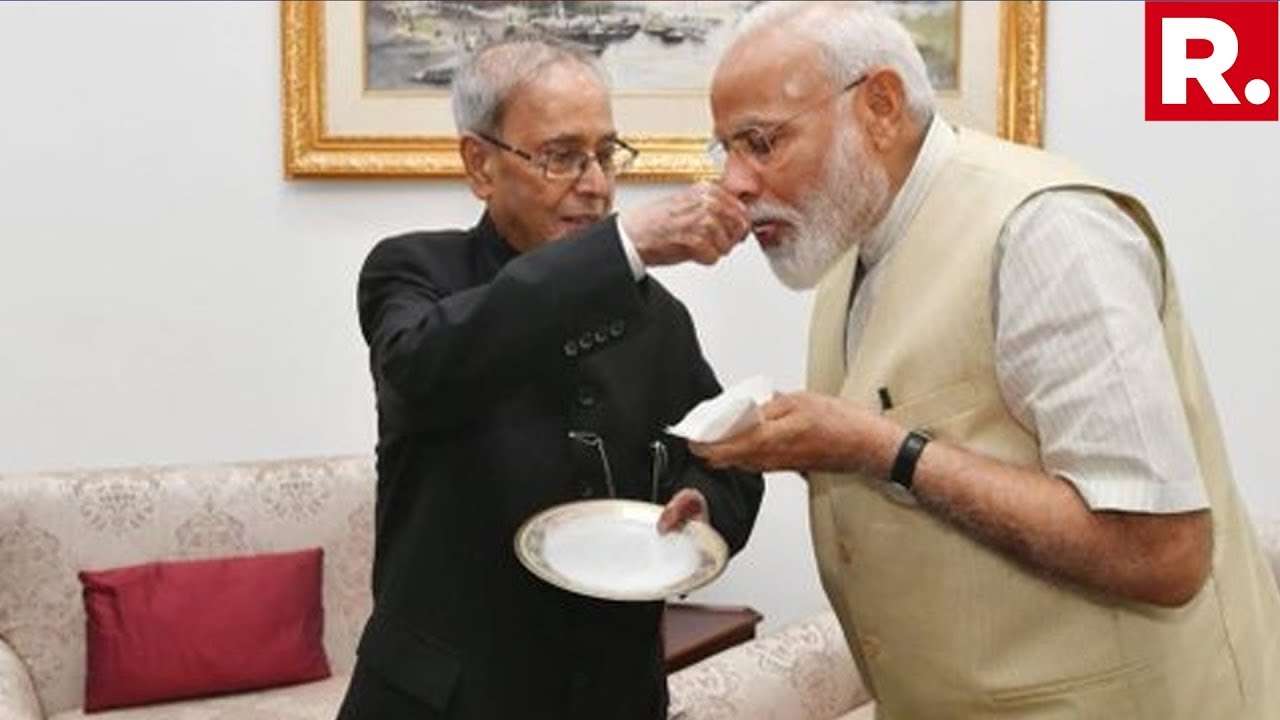 PM Narendra Modi Meets Former President Pranab Mukherjee In New Delhi